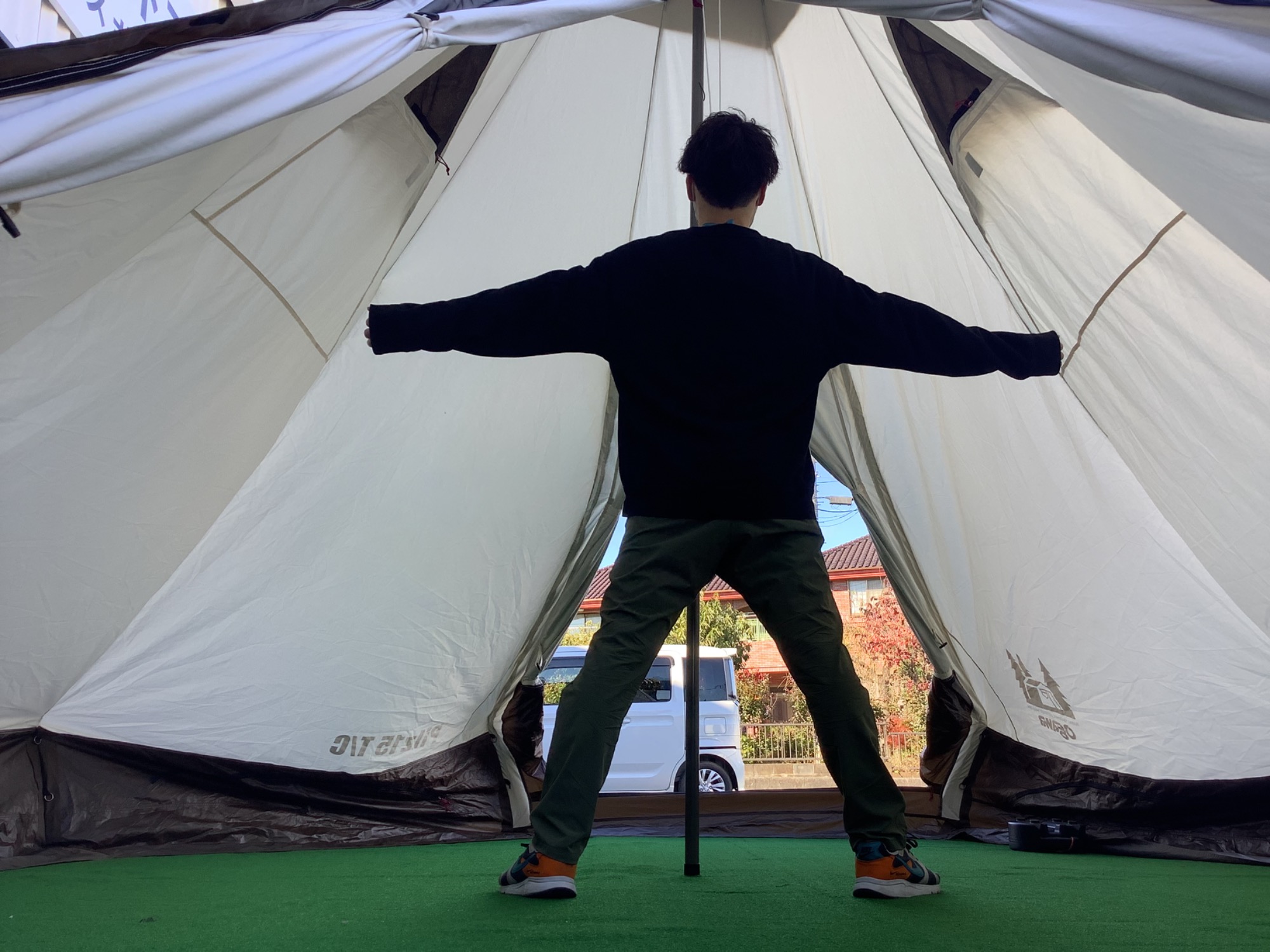 オガワ人気ワンポールテント！秋冬キャンプで活躍のピルツ15TC[2022.11