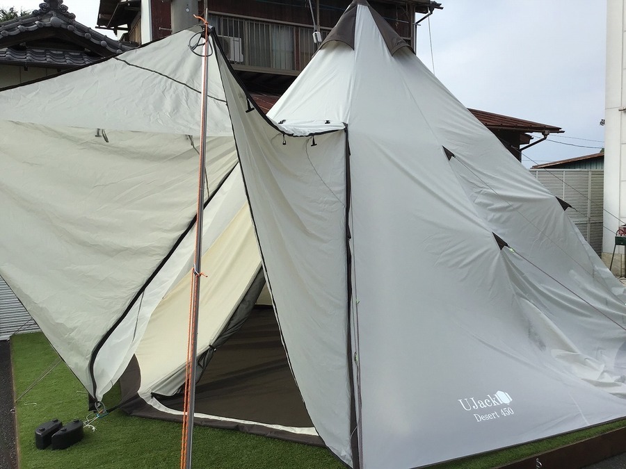 話題の新鋭ブランドUJack(ユージャック)のワンポールテント「デザート
