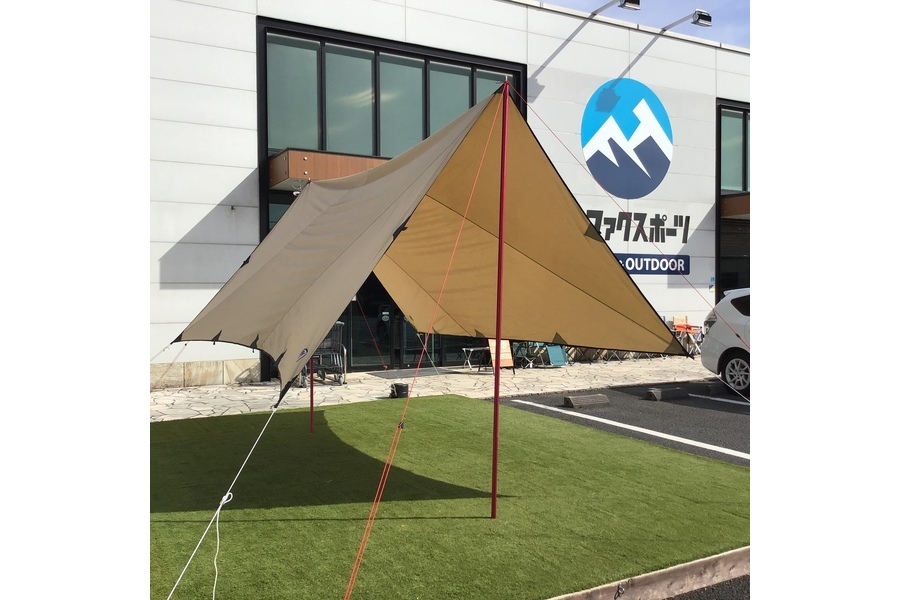 ROBENS(ローベンス)のポリコットンタープ「Tarp4×4M」を実際に張って