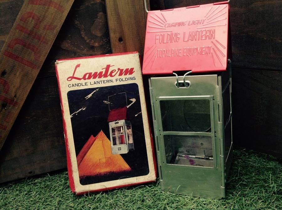 60'sビンテージ東京TOPキャンドルランタン 屋根型 フォールディング