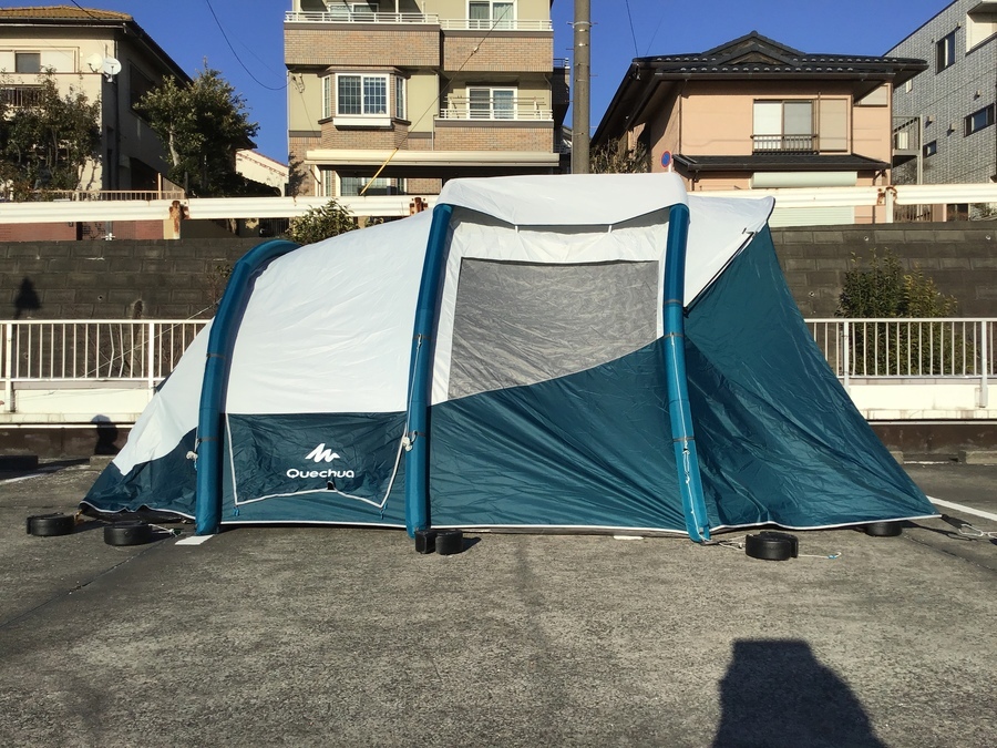 簡単に設営できる2ルームテント！ケシュアのAIR SECONDS 5.2F/Bのご