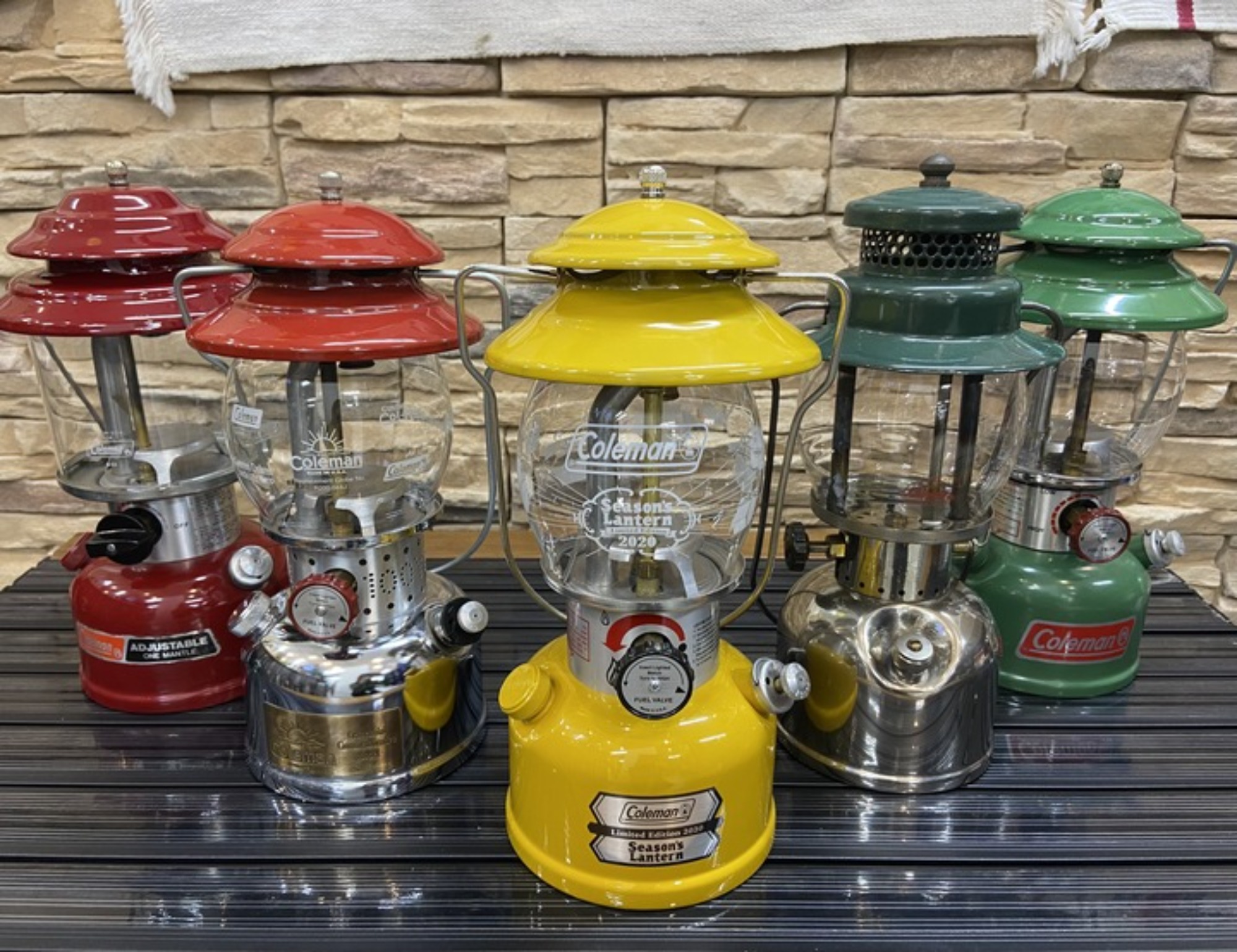 かかし コールマンランタン ノーススター カスタマイズ イエロー