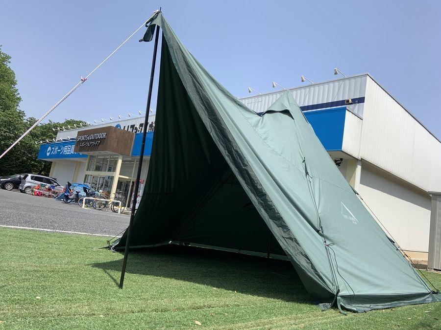 テンマク設営してみた!!】先日ご紹介したサーカスTCDXダックグリーン等