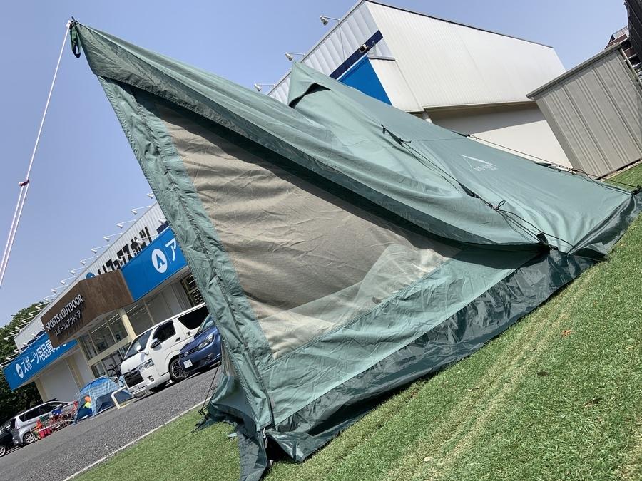 テンマク設営してみた!!】先日ご紹介したサーカスTCDXダックグリーン等