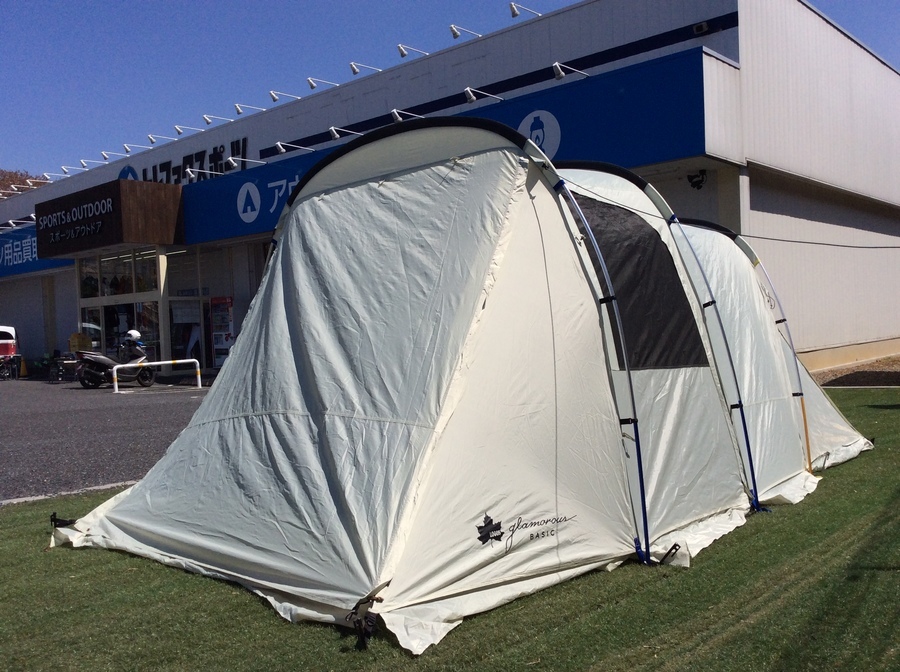 簡単設営♪ロゴスのグランベーシックトンネルドームXL-AG[2020.04.19