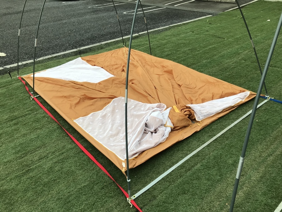 ダンロップの大型テント「ダルセパクトA-613」設営してみた！[2021.07