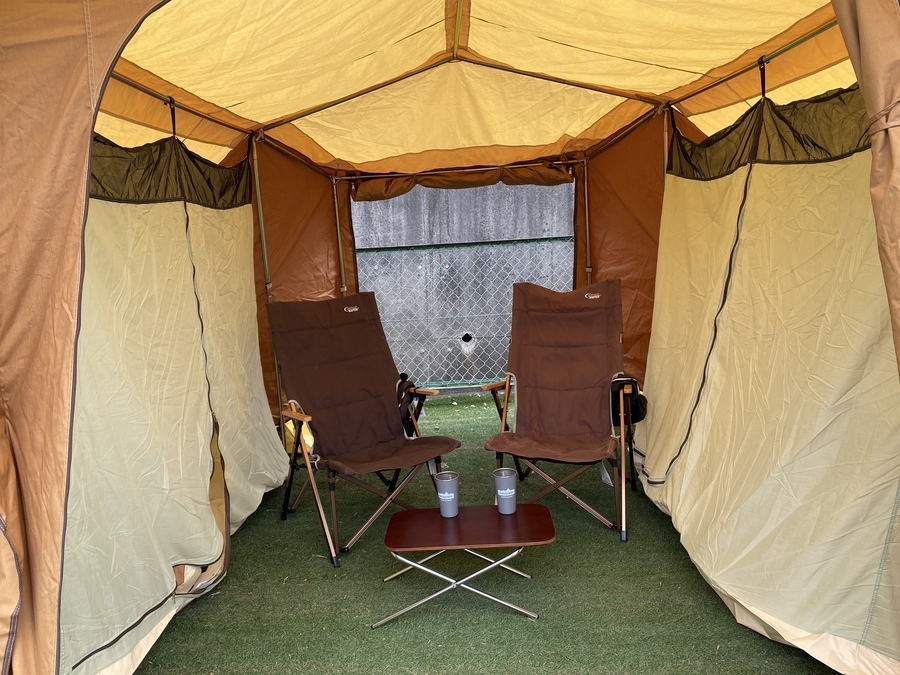 ロッジテントだけど簡単設営！レトロ可愛いMLIMAのバハリ4[2022.02.05