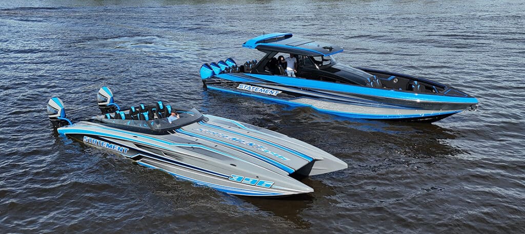 Statement 44GTrs Center Console And 396 Cat Headed For Miami