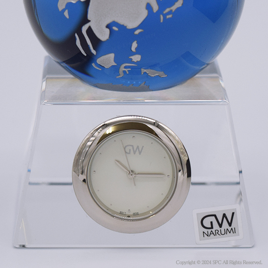グラスワークスナルミ 【ブルーアース】 デスククロック（S） ｜ 記念