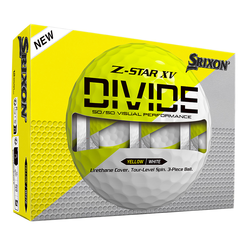 Z-STAR XV DIVIDE Golf Balls – White / Tour Yellow – Dunlop Srixon