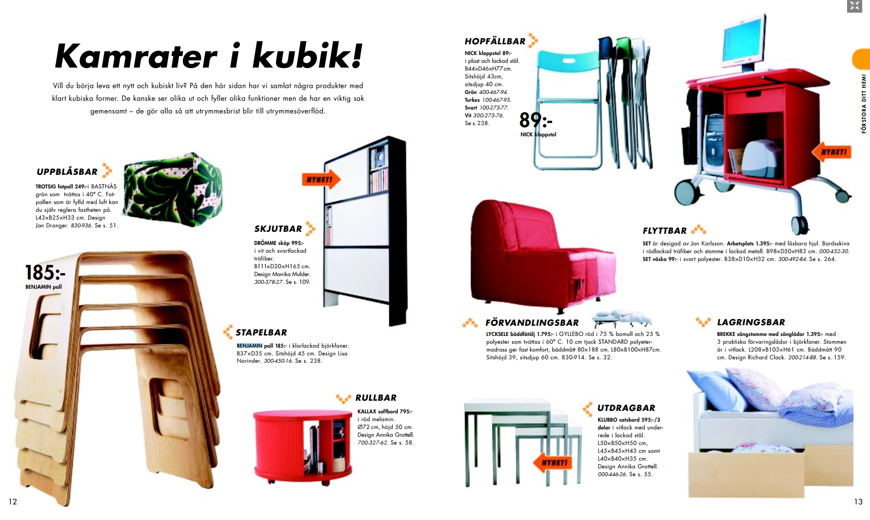 IKEA - Benjamin - Stool - Set of 2 - Lisa Norinder - 2003