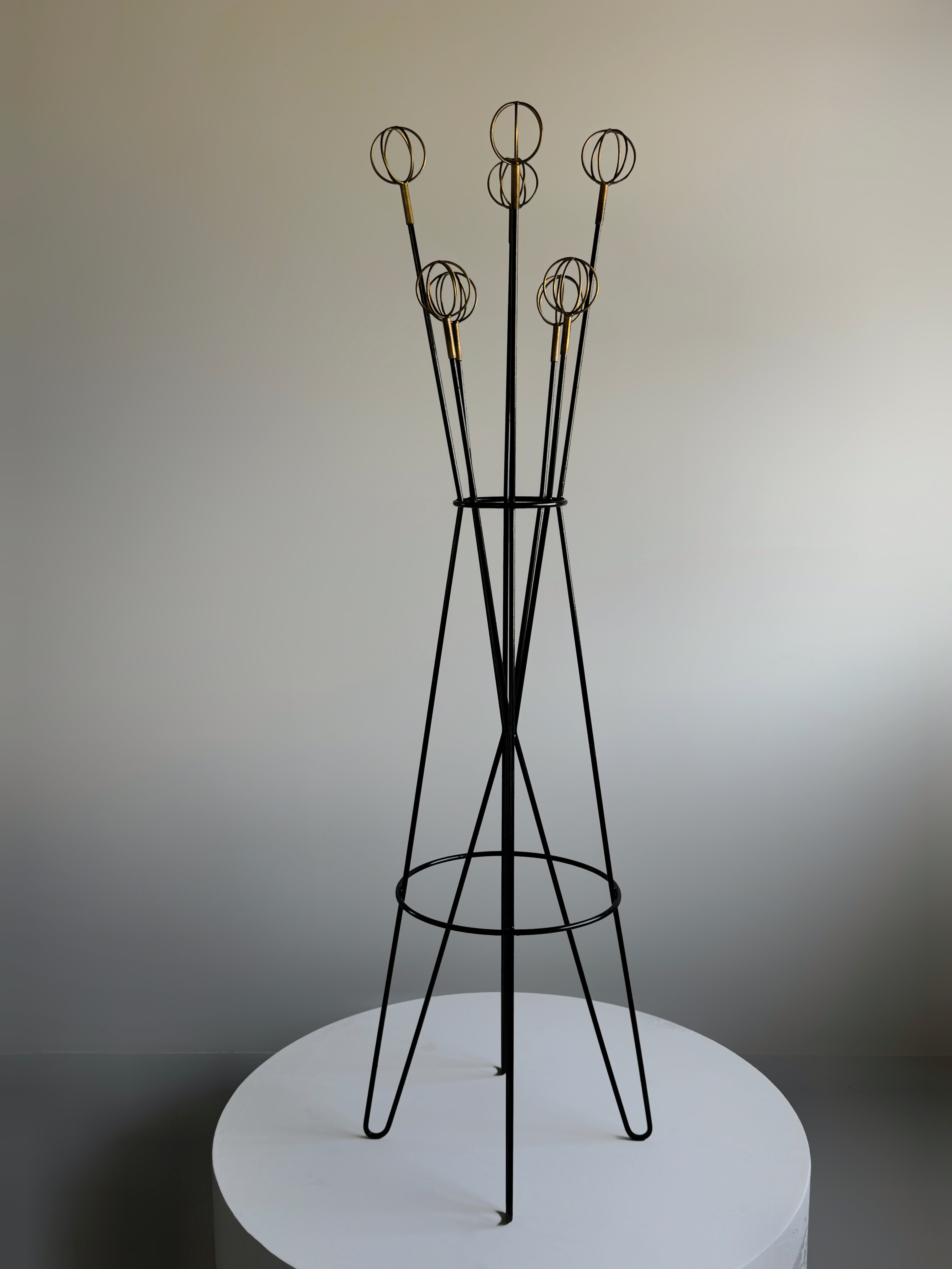 Astrolabe coat rack by Roger Feraud, France 1950