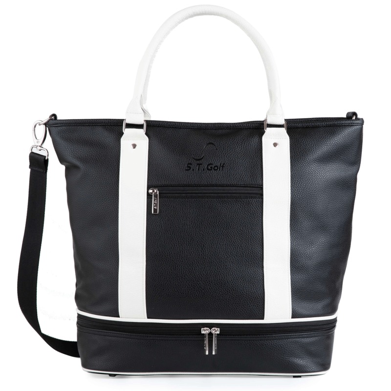 ゴルフトートバッグ柔らかレザー上質版】大容量・シューズ収納可能