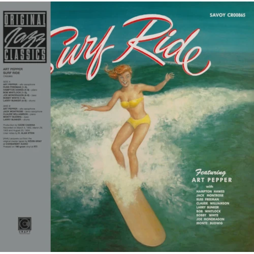 Surf Ride(LP/180g)/ART PEPPER/アート・ペッパー/今年生誕100周年を