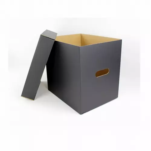 CD用ダンボール ふた付 黒/CD用ダンボール｜CD・レコードアクセサリー