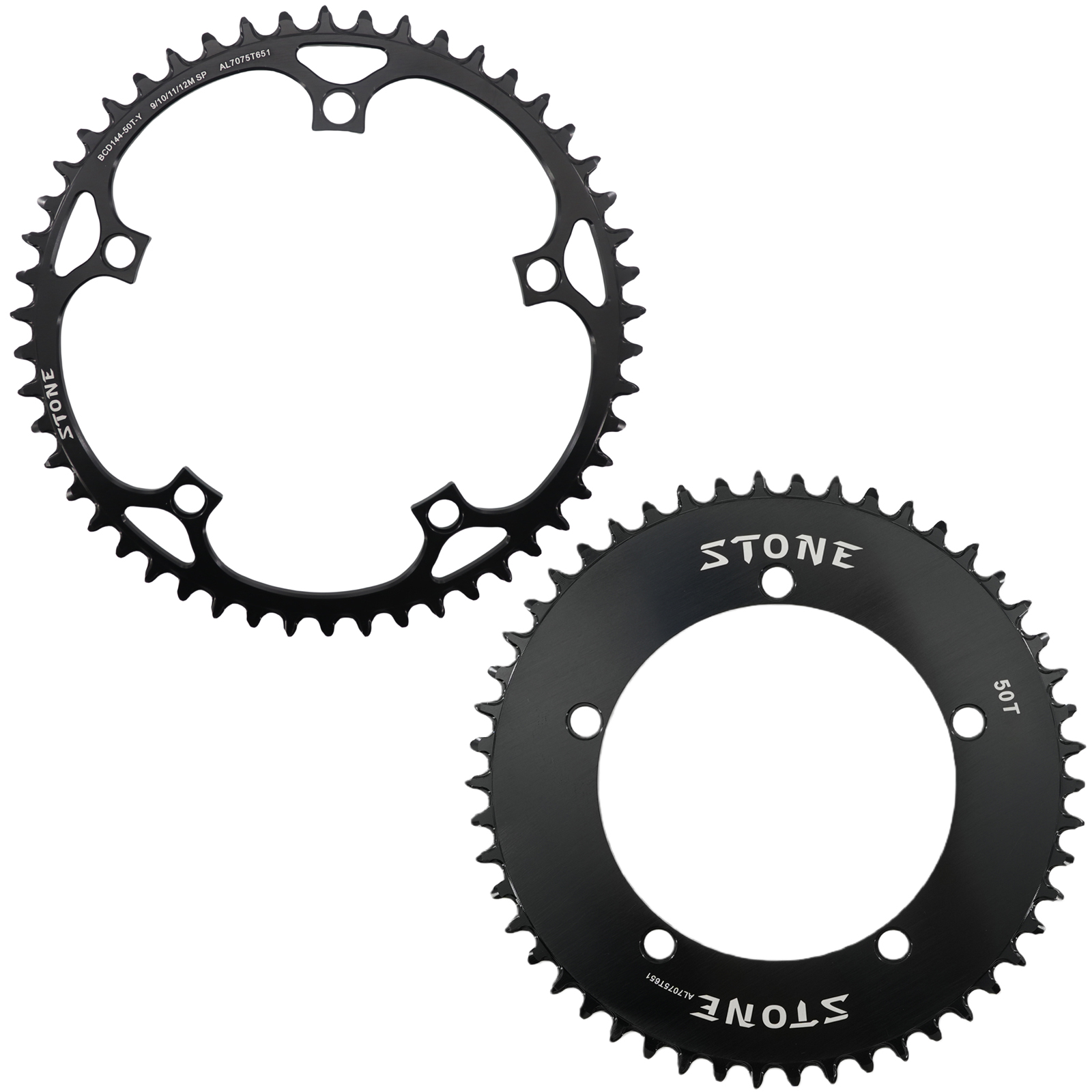 Stone 144BCD フィクシーバイク用ラウンドチェーンリング ナローワイド