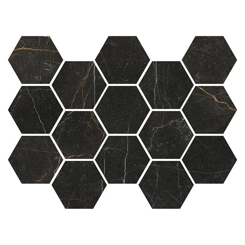 Mir Imperial Gold Nero Polished Porcelain Mosaic | Lowest Price