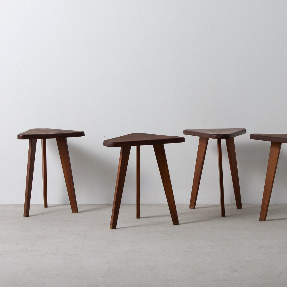 stoop | Vintage Triangle Stool in Wood
