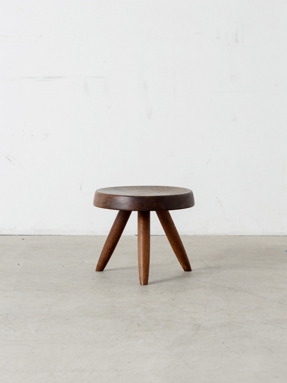 stoop | Berger Stool by Charlotte Perriand in Mahogany