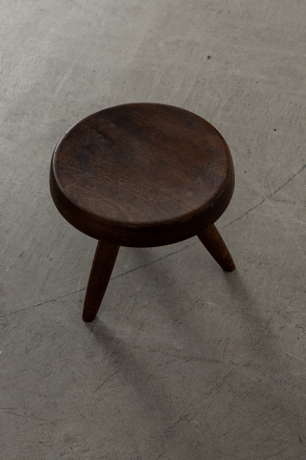 stoop | Berger Stool by Charlotte Perriand in Mahogany