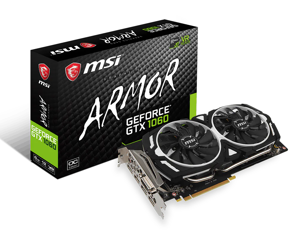 Specification GeForce GTX 1060 ARMOR 6G OC | エムエスアイ