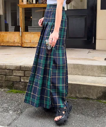 チェック柄プリーツスカート [M4202] - レディースファッション通販