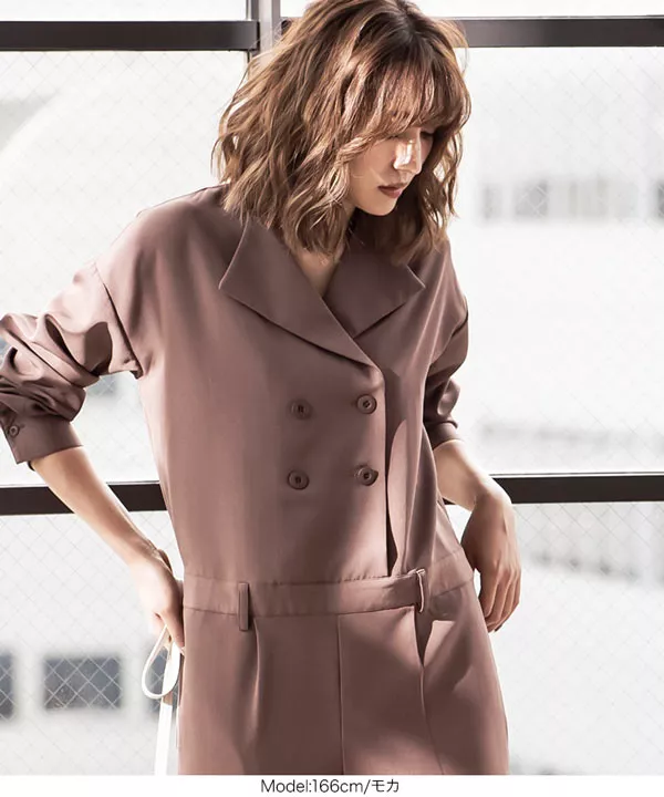 ダブルブレストジャンプスーツ [E2239] - レディースファッション通販