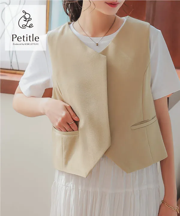 Petitle / プチレ ] フレアショートジレベスト [C7363] - レディース