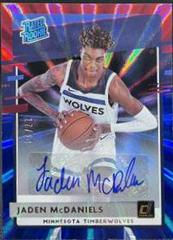 Jaden McDaniels [Auto Red Blue Laser] #239 Prices | 2020 Donruss