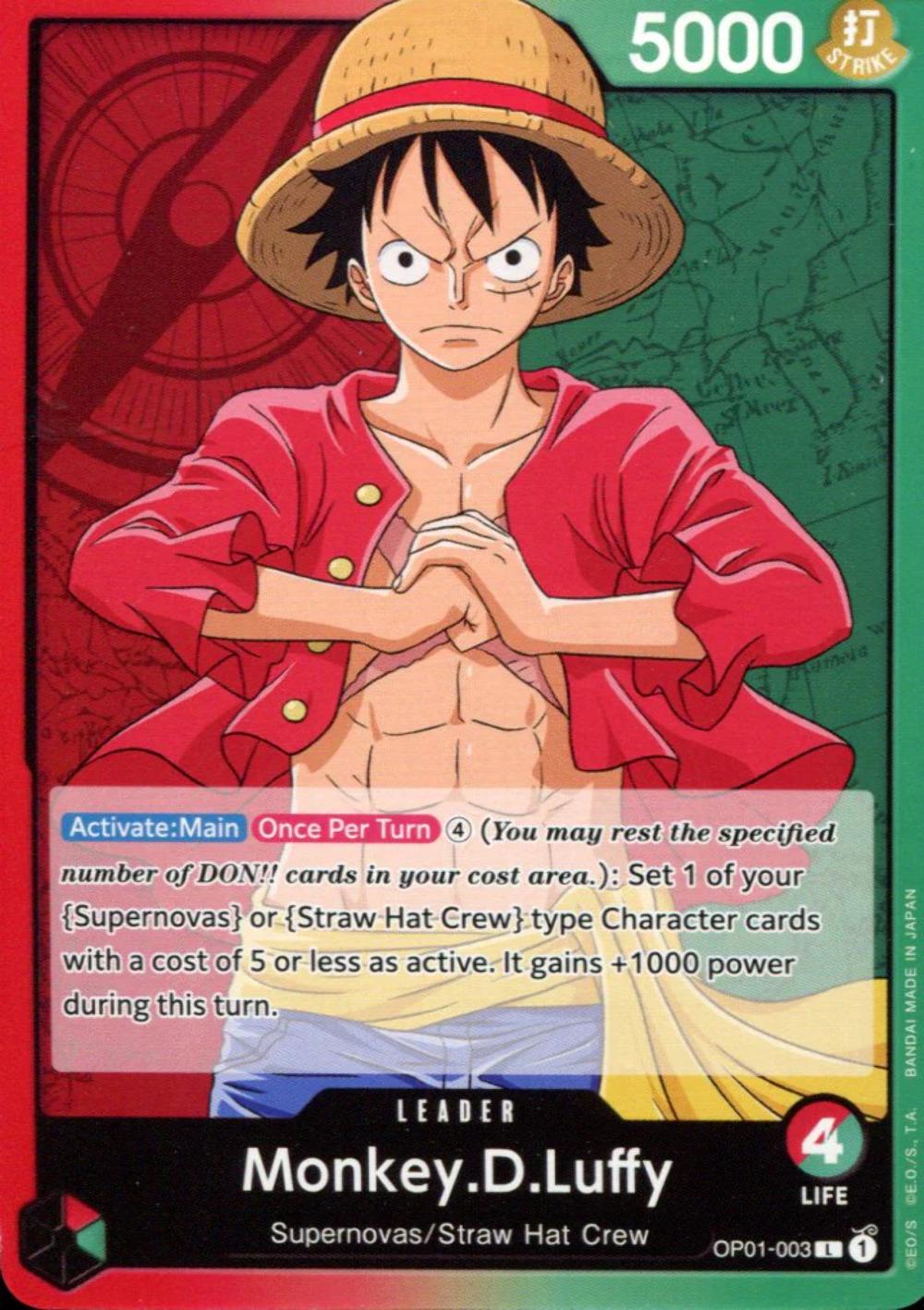 Monkey.D.Luffy OP01-003 Prices | One Piece Romance Dawn | One