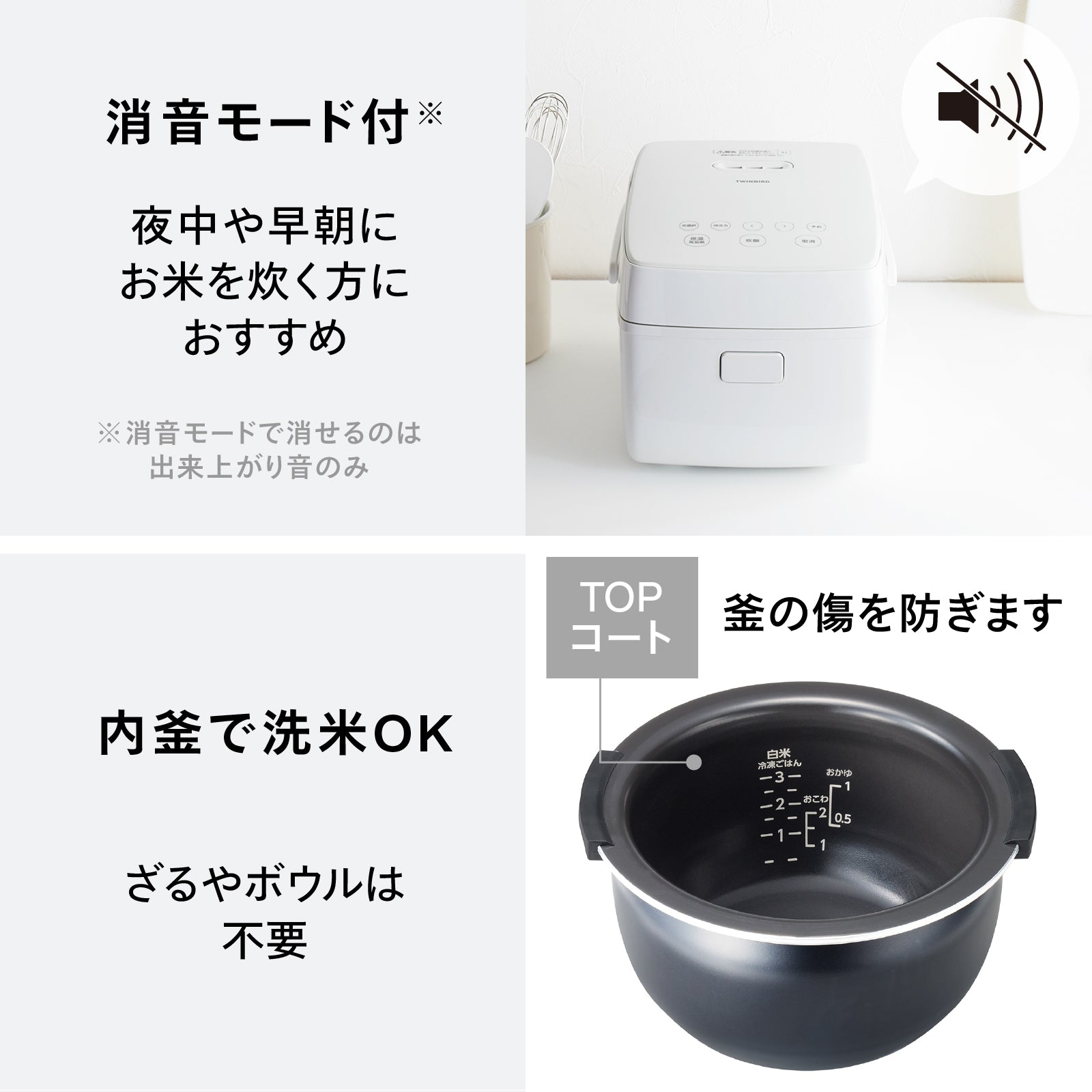 はやくておいしい3合IH炊飯器（3合IH炊飯ジャー） – ツインバード公式