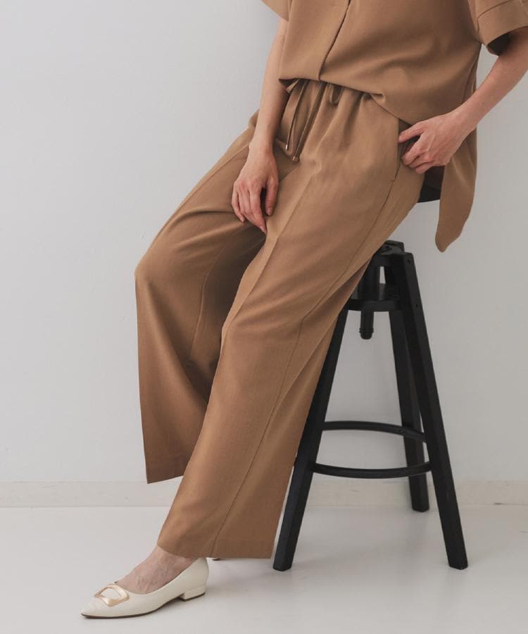 丈が選べる/SS-LLサイズ》美脚ストレッチイージーワイドパンツ