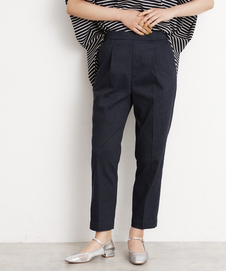 XS-XLサイズ/美シルエット】ハイパーストレッチテーパードパンツ/接触