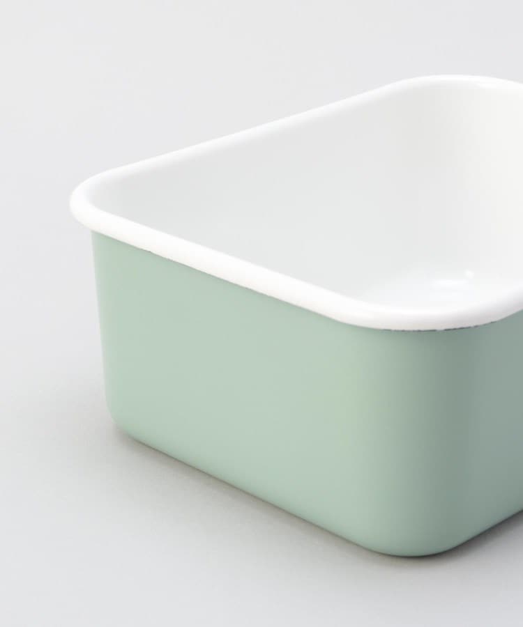 ホーロー深型角容器 ヴィンテージグリーン L ＜富士ホーロー ＞（保存