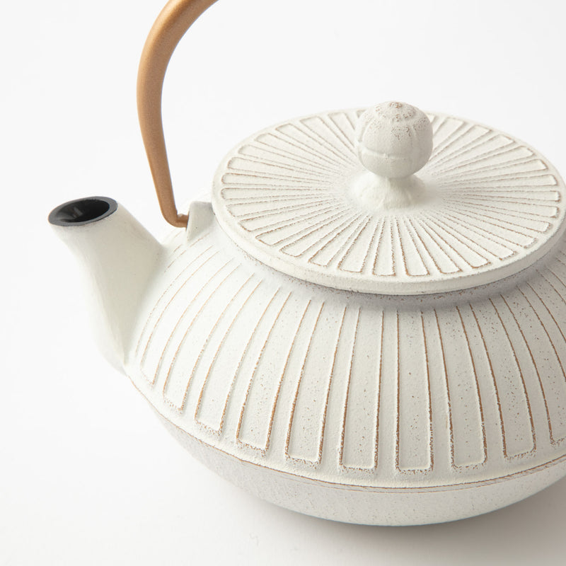 岩鋳 急須5型菊 金/麻色 (取手ゴールド) 44150 |キッチン用品通販