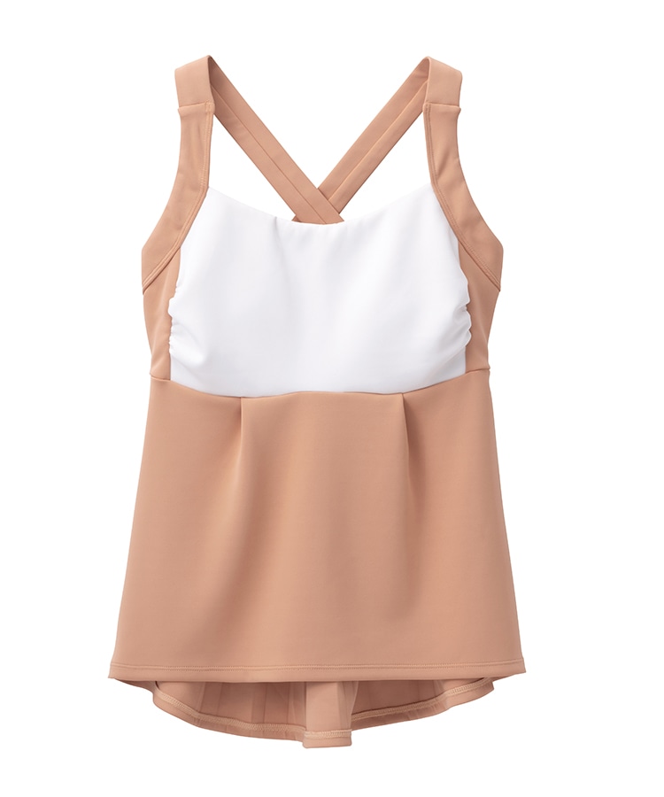 SUKALA】コンビカラークロスタンクトップ(XS・S・M・Lサイズ スモーク