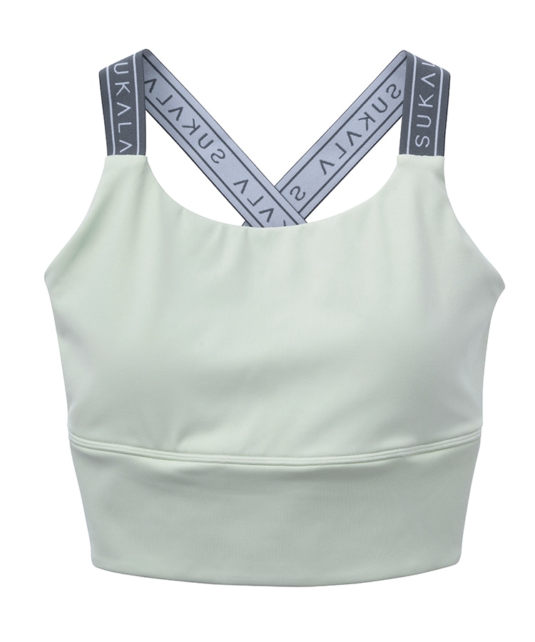 SUKALA】バッククロスロゴブラトップ(XS・S・Mサイズ ライトグリーン