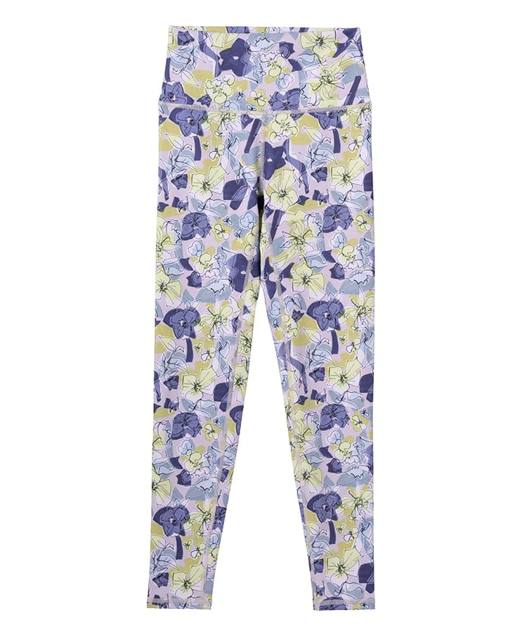 SUKALA】ミックスフラワープリントレギンス(Lサイズ イエローオレンジ