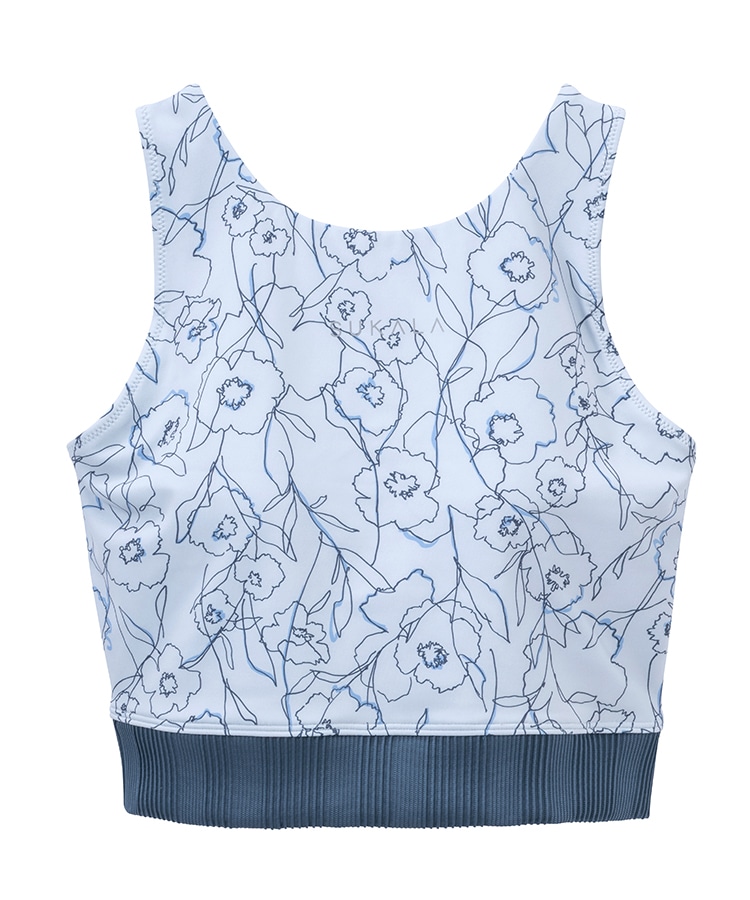 SUKALA】ドローイングフラワーショートタンクトップ(Lサイズ モーヴ