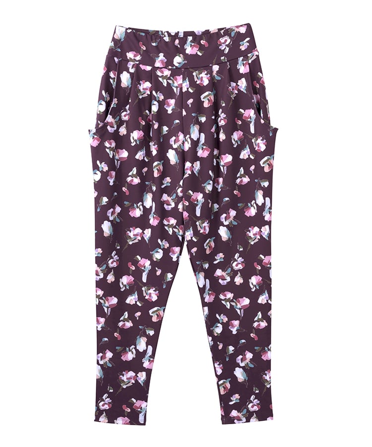 SUKALA】ローズプリントジョガーパンツ(M・L・LLサイズ ライラック