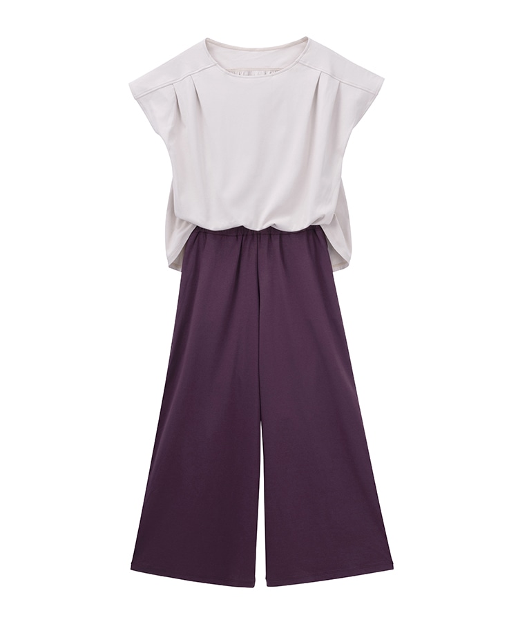 SUKALA】コンビカラーオールインワン(M・Lサイズ ワイン・ブラック