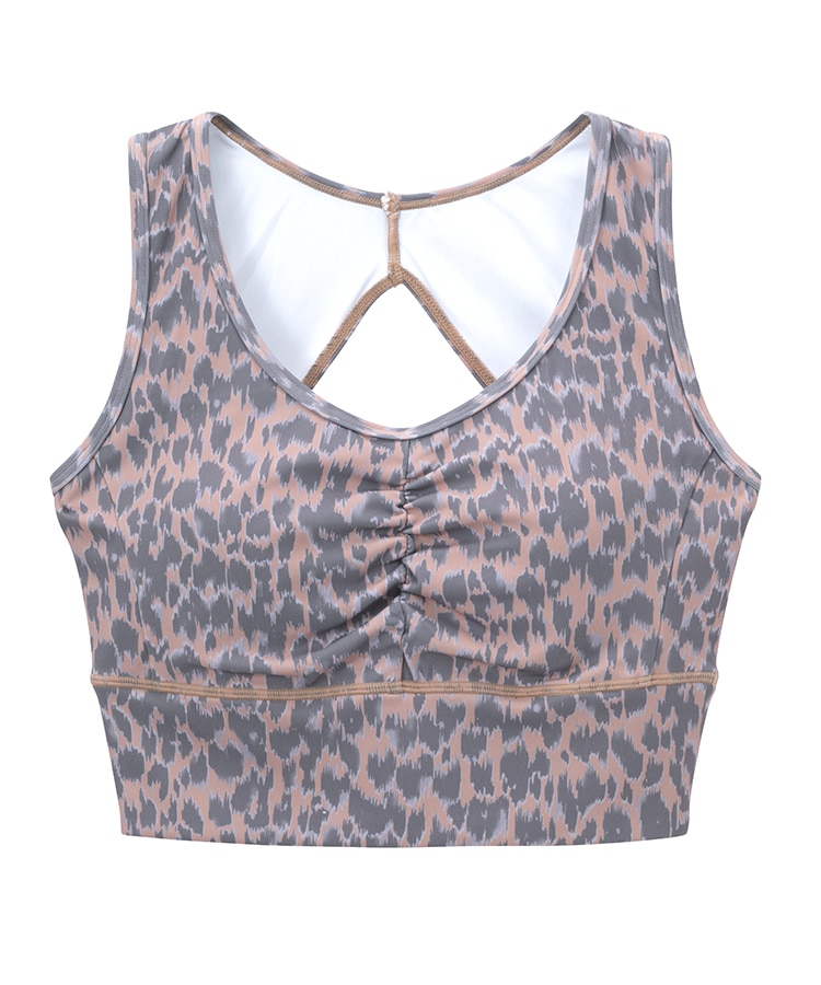 SUKALA】レオパードプリントブラトップ(M・Lサイズ キャメルレオパード