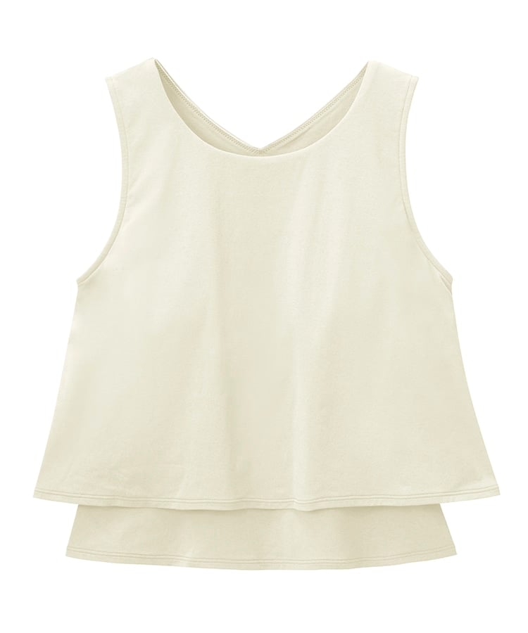 SUKALA】カップ付きフレアタンクトップ(XS・S・Lサイズ ペールイエロー