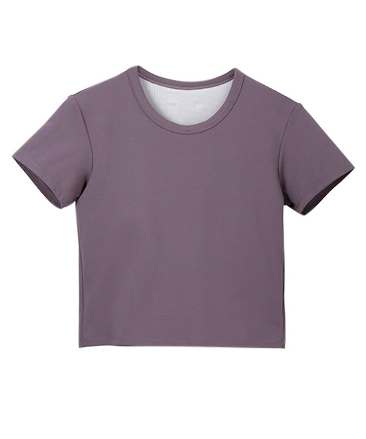 SUKALA】カップ付きクロップドTee(Sサイズ ペールブルー・ボルドー