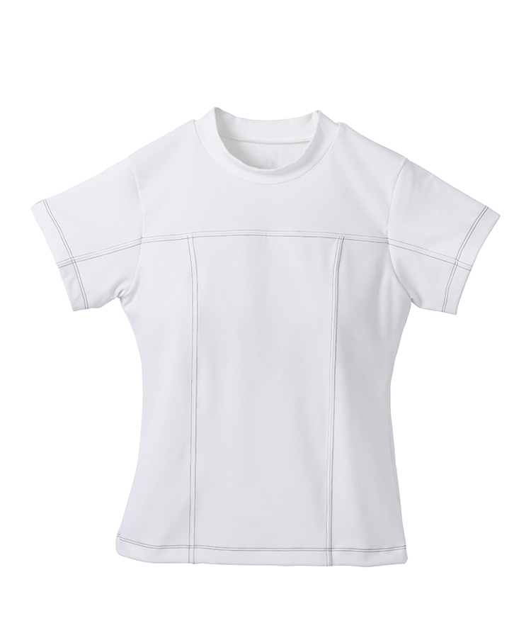 SUKALA】カップ付きミニハイネックTee(S・Mサイズ ボルドー・ホワイト