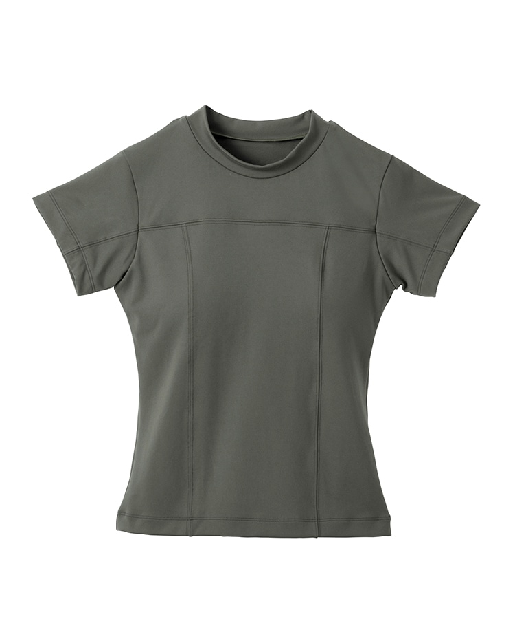 SUKALA】カップ付きミニハイネックTee(S・Mサイズ ボルドー・ホワイト