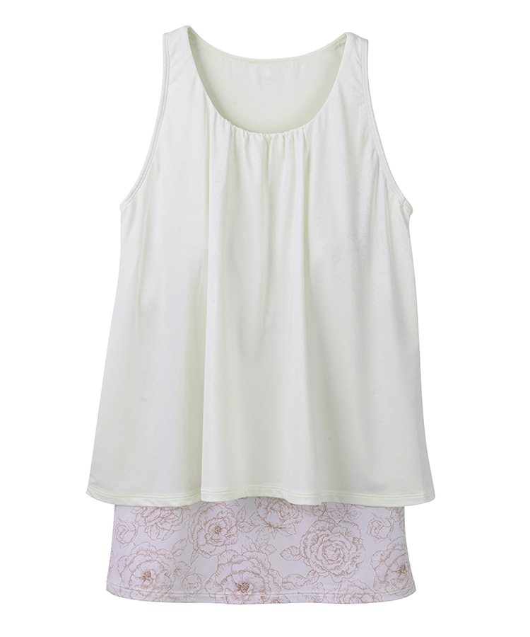 SUKALA】ブルーミングフラワープリーツタンク(XS・Sサイズ クリア