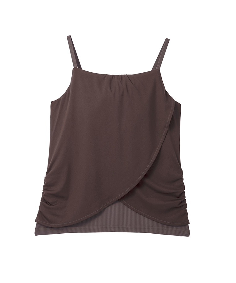 SUKALA】リブドレープキャミソール(Sサイズ ディープグリーン