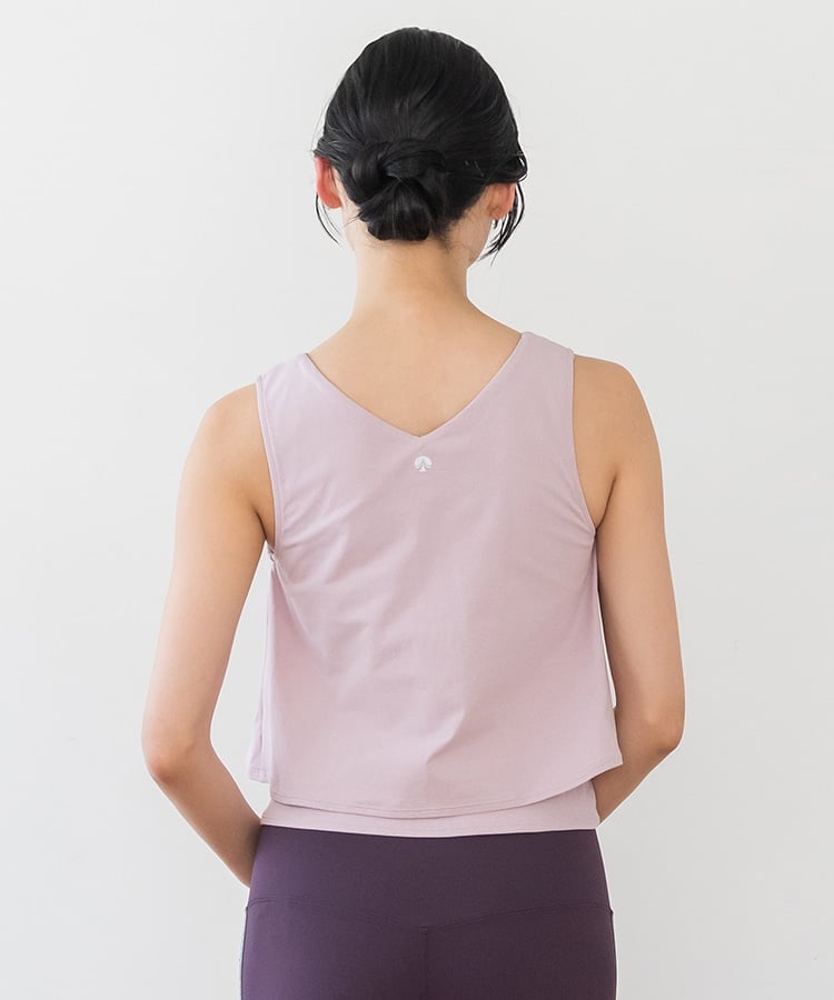 SUKALA】カップ付きフレアタンクトップ(XSサイズ ライラックピンク