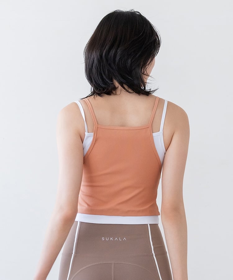 SUKALA】リブコンビショートタンクトップ(S・M・Lサイズ スモーク